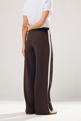LTS Tall Brown Stripe Wide Leg Trousers | Long Tall Sally 2