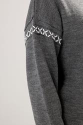 LTS Tall Grey Cross Stitch Knitted Jumper | Long Tall Sally 4