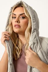 YOURS Plus Size Ivory White Midi Gilet | Yours Clothing 4