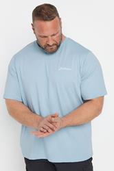 JACK & JONES Big & Tall Light blue & Black Core T-Shirts | BadRhino 2