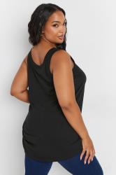 YOURS 3 PACK Curve Navy Blue & Black Core Vest Tops | Yours Clothing 7