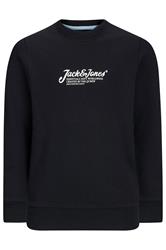 JACK & JONES Big & Tall Black Crew Neck Sweatshirt