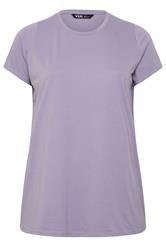 YOURS Curve Purple Short Sleeve Core T-Shirt