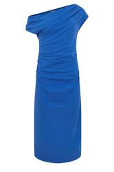 STAR Blue Draped Midi Dress