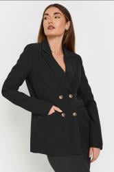 LTS Tall Black Double Breasted Blazer Jacket | Long Tall Sally 1