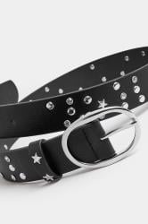 Black Star Studded Belt | Yours Clothing 2