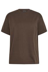 PixieGirl Petite Women's 2 PACK Chocolate Brown & Navy Blue Cotton Oversized T-Shirts | PixieGirl 9