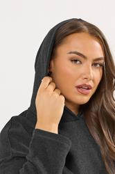 YOURS Plus Size Grey Seam Detail Hoodie | Yours Clothing 4
