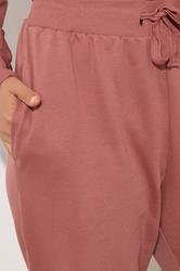 LTS Tall Coral Pink Jersey Drawcord Cuffed Joggers | Long Tall Sally 4