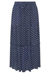 M&Co Petite Navy Blue Dobby Maxi Skirt | M&Co 5