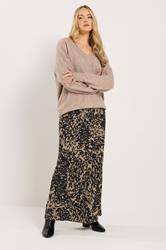 LTS Tall Women's Black Abstract Print Cotton Maxi Skirt | Long Tall Sally 3