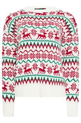 M&Co Red Reindeer Novelty Christmas Jumper | M&Co 5