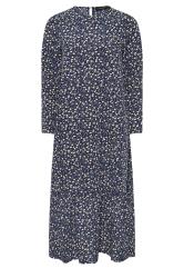 PixieGirl Petite Women's Navy Blue Floral Tiered Maxi Dress | PixieGirl 6