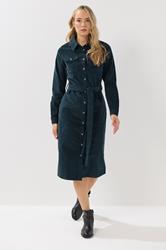 LTS Tall Dark Blue Cord Shirt Dress | Long Tall Sally 1