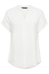 EVANS Curve White Short Sleeve Blouse