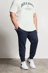 JACK & JONES Big & Tall Navy Blue Joggers | BadRhino 3