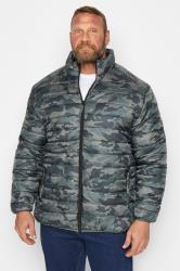 D555 Big & Tall Green Camo Puffer Jacket | BadRhino 1