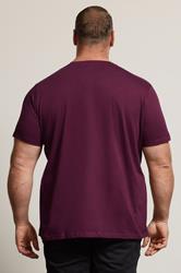 BadRhino Big & Tall Burgundy Red Skull & Snake Graphic T-Shirt | BadRhino 2