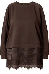 YOURS Curve Chocolate Brown Lace 2-In-1 Jumper