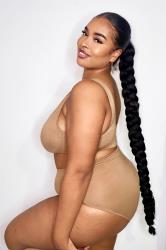Plus Size Light Brown Seamless Padded Non-Wired Bralette | Yours Clothing 1