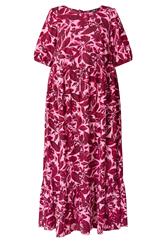 YOURS Curve Pink Floral Smock Maxi Dress