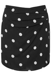 LTS Tall Black Polka Dot Print Skort