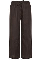 PixieGirl Petite Brown Linen Wide Leg Trousers