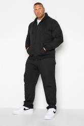 D555 Rockford Black Cantor Zip Through Hoodie | BadRhino 1