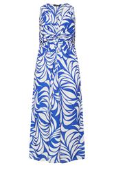 EVANS Curve Cobalt Blue Knot Front Maxi Dress