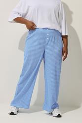 LIMITED COLLECTION Plus Size Gingham Button Front Trousers | Yours Clothing 1