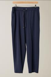 EVANS Curve Navy Blue Luxe Wide Leg Joggers
