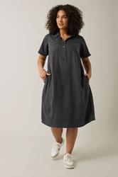 EVANS Plus Size Black Lyocell Denim Dress | Evans  3