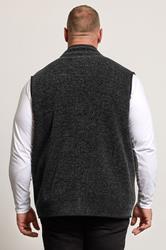 BadRhino Big & Tall Grey Fleece Pocket Gilet | BadRhino 4