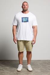 JACK & JONES Big & Tall White Hudson T-Shirt | BadRhino 1