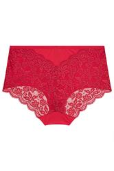 YOURSET 3 PACK Plus Size Red Lace Back High Waisted Knickers | Yours Curve 11