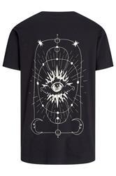 JACK & JONES Big & Tall Black 'Eye' Print T-Shirt | BadRhino 5