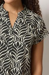 M&Co Women's Black Leaf Print Mini Dress | M&Co 5