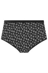 YOURSET 5 PACK Curve Black & Pink Bow Print Full Briefs | Yours Curve  10