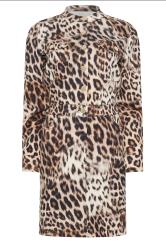 STAR Beige Brown Denim Leopard Print Dress | StarByJM 7