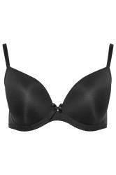 2 PACK Plus Size White & Black Plunge Microfibre Bras | Yours Clothing  7
