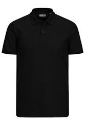 JACK & JONES Big & Tall Black Austin Polo Shirt | BadRhino 2