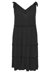 YOURS Plus Size Black Tiered Throw On Dress | Yours Clothing 5