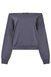 YOURS Curve Grey Off Shoulder Sweatshirt