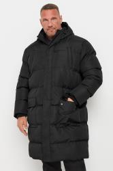 BadRhino Big & Tall Black Longline Puffer Jacket | BadRhino 2