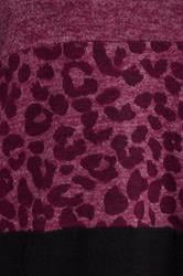 YOURS Plus Size Pink Animal Print Colourblock Top | Yours Clothing 4