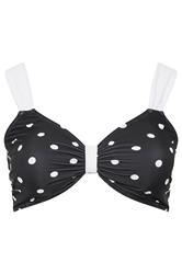YOURS Plus Size Black Polka Dot Bikini Top | Yours Clothing 5