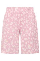 YOURS Plus Size Pink Daisy Shorts | Yours Clothing 5