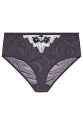 YOURS Plus Size Purple Floral Lace Mesh Full Briefs | Yours Clothing 5