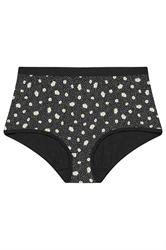 YOURSET 5 PACK Plus Size Black & Yellow Daisy Full Briefs | Yours Clothing 7
