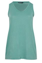 YOURS Curve Green Vest Top